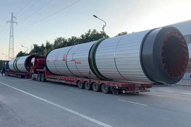 Blue charcoal single drum dryer shipped