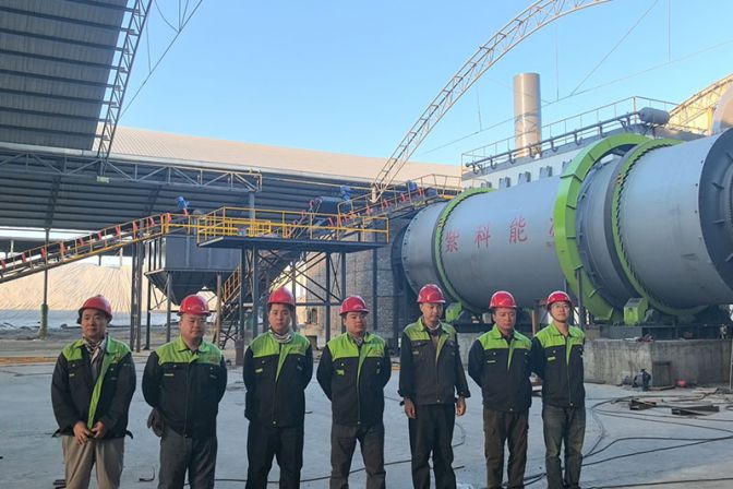 Installation site of sand and gravel drying line